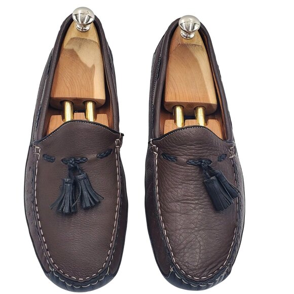 Bragano Cole Haan Men\'s size 10.5 Brown Leather Driving loafer Shoes Italy main image 9